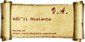 Váli Atalanta névjegykártya